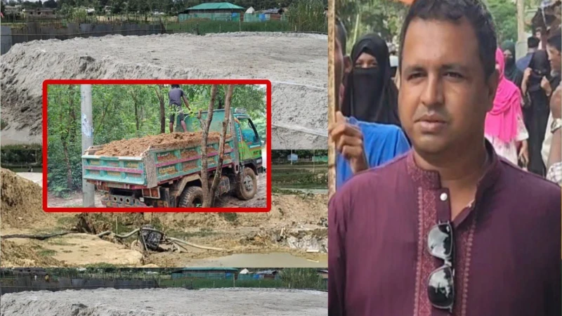 উখিয়ায় ড্রেজার দিয়ে বালু উত্তোলনের অভিযোগ, প্রশাসনের ভূমিকা নিয়ে প্রশ্ন