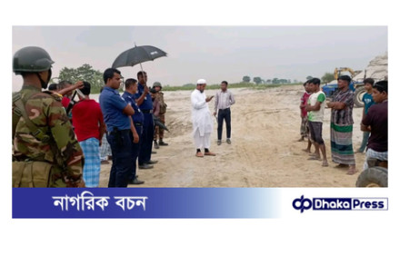 গফরগাঁওয়ে অবৈধভাবে বালু বিক্রয় করায় মোবাইল কোট অভিযান 
