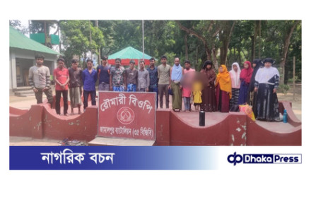 কুড়িগ্রামের দুই সীমান্তে ৮ বাংলাদেশীসহ আটক ৪৪