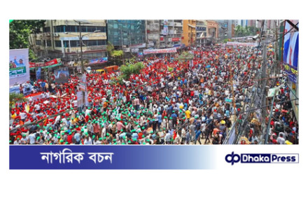 নয়াপল্টনে তারুণ্যের সমাবেশে নেতাকর্মীদের ঢল