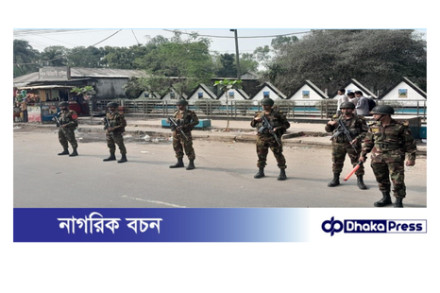 কুড়িগ্রামে মব ও চাঁদাবাজি বন্ধে সেনাবাহিনীর টহল জোরদার