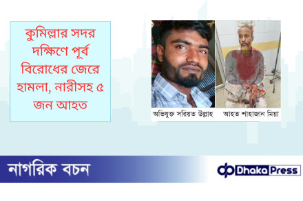 কুমিল্লার সদর দক্ষিণে পূর্ব বিরোধের জেরে হামলা, নারীসহ ৫ জন আহত