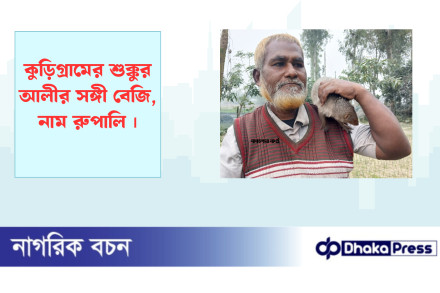 কুড়িগ্রামের শুক্কুর আলীর সঙ্গী বেজি, নাম রুপালি