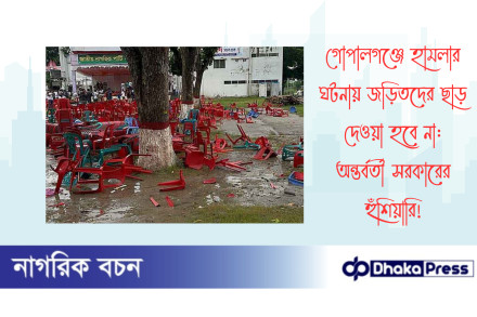 গোপালগঞ্জে হামলার ঘটনায় জড়িতদের ছাড় দেওয়া হবে না: অন্তর্বর্তী সরকারের হুঁশিয়ারি