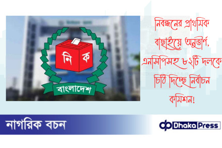 নিবন্ধনের প্রাথমিক বাছাইয়ে অনুত্তীর্ণ, এনসিপিসহ ৮২টি দলকে চিঠি দিচ্ছে নির্বাচন কমিশন
