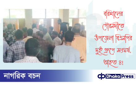 বরিশালের গৌরনদীতে উপজেলা বিএনপির দুই গ্রুপে সংঘর্ষ, আহত ৪