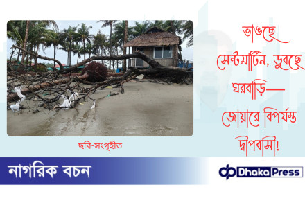 ভাঙছে সেন্টমার্টিন, ডুবছে ঘরবাড়ি—জোয়ারে বিপর্যস্ত দ্বীপবাসী
