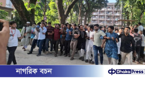 ডাকসু নির্বাচন স্থগিতের প্রতিবাদে বিক্ষোভে শিক্ষার্থীরা