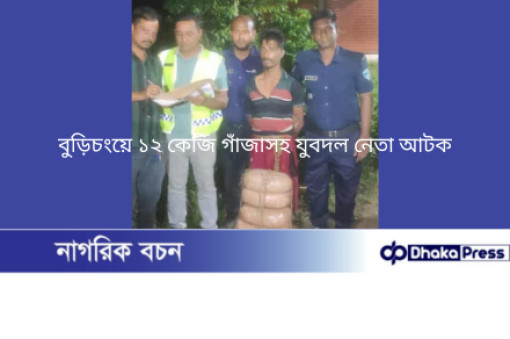 বুড়িচংয়ে ১২ কেজি গাঁজাসহ যুবদল নেতা আটক