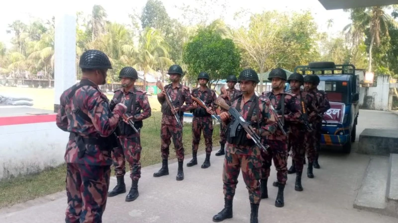 নির্বাচন ঘিরে ৩৩ ব্যাটালিয়নের ৩৫ প্লাটুন বিজিবি মোতায়েন