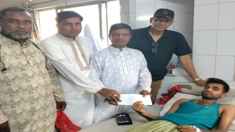 অসুস্থ কর্মীর পাশে দাঁড়ালো জাতীয়তাবাদী নাগরিক প্রজন্ম দল