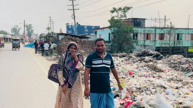 মাদারগঞ্জে কোটি টাকার ডাম্পিং স্টেশন অচল, মহাসড়কের পাশে ফেলা হচ্ছে বর্জ্য