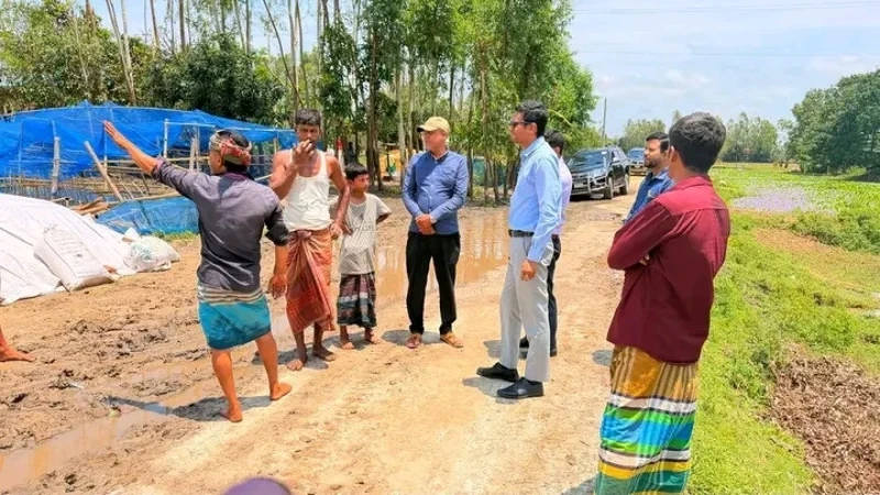 বাহুবলে বন্যাদুর্গত হাওরাঞ্চল পরিদর্শন, কৃষকদের সহায়তার আশ্বাস