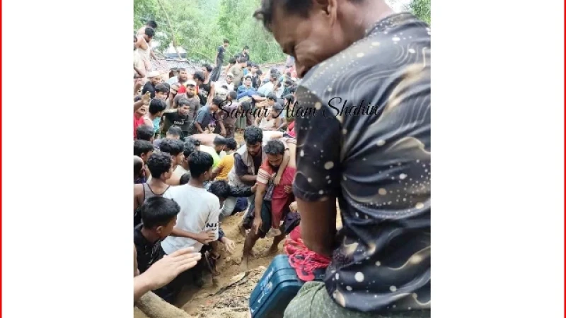 কক্সবাজারের রোহিঙ্গা ক্যাম্পে পাহাড়ধস, নিহত ৮