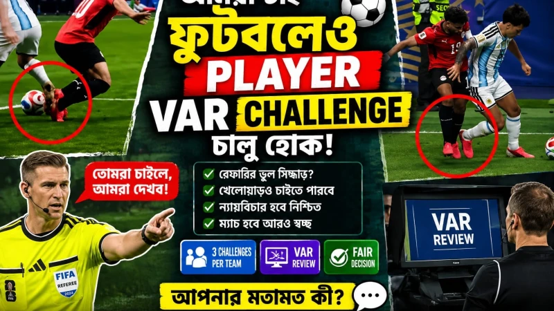 ফুটবলে DRS-এর আদলে VAR চ্যালেঞ্জ চালুর প্রস্তাব