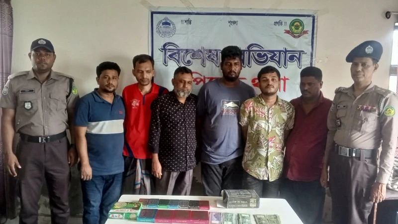আকমল আলীতে জুয়ার আস্তানায় পুলিশের অভিযান, গ্রেপ্তার ৬