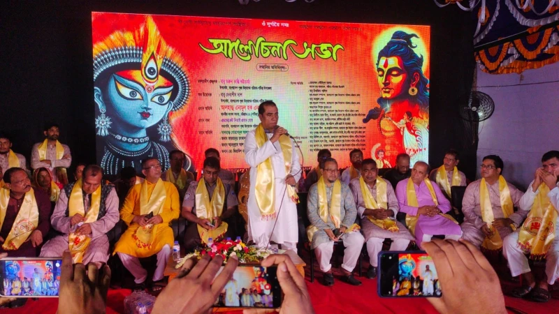 পটিয়ায় মহালয়ার অনুষ্ঠানে এমপি এনাম: দুর্গাপূজায় বিশৃঙ্খলা সৃষ্টির চেষ্টা কঠোরভাবে দমন করা হবে