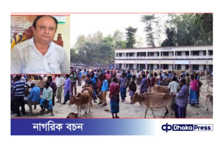 দুর্গাপুর উচ্চ বিদ্যালয়ের মাঠে পশুর হাট: বিতর্ক এখনো চলমান